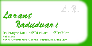 lorant nadudvari business card